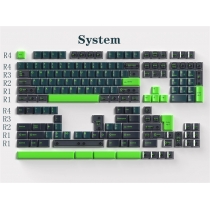 System 104+118  Transparent ABS+PC SA Profile Doubleshot Keycaps Set Clear Keycaps for Keyboard